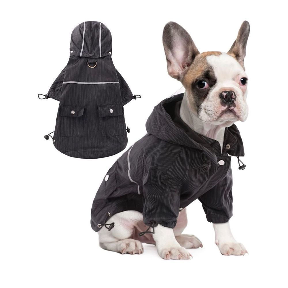 FUAMEY Dog Rain Coat, Pet Lightweight Waterproof Rain Jacket with Transparent Br